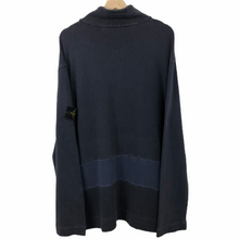 Load image into Gallery viewer, Vintage Stone Island Navy Button Up Sweater - Large (L) PTP 24.75&quot;
