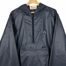 Load image into Gallery viewer, Vintage Navy Lacoste Izod Half Zip Cagoule - Medium (M) PTP 23&quot;
