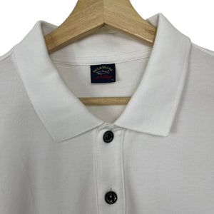 Paul and Shark White Short Sleeved Polo - Extra Large (XL) PTP 21.75"