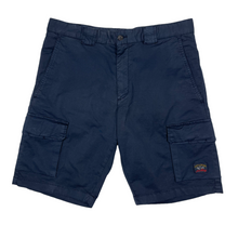 Load image into Gallery viewer, Paul and Shark Navy Bermuda Cargo Shorts - W 34&quot;
