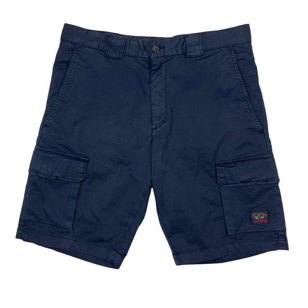 Paul and Shark Navy Bermuda Cargo Shorts - W 34