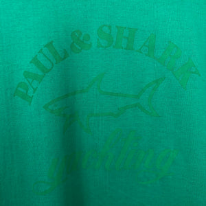 Paul and Shark Green Short Sleeved Logo T-Shirt - Medium (M) PTP 18.25"