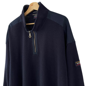 Paul and Shark Navy Bretagne Half Zip Jumper - Six Extra Large (6XL) PTP 30"