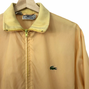 Vintage Lacoste Izod Yellow Full Zip Up Jacket - Large (L) PTP 24"