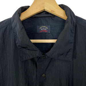 Paul and Shark Navy Econyl Nylon Metal Overshirt - Extra Large (XL) PTP 24.5"