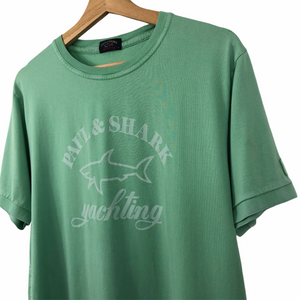 Paul and Shark Green Short Sleeved Logo T-Shirt - Extra Large (XL) PTP 21"