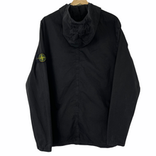 Load image into Gallery viewer, Stone Island Black Full Zip Up Hooded Overshirt - Extra Large (XL) PTP 23.75&quot;
