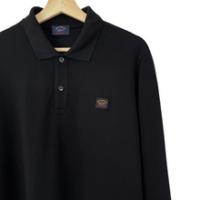 Load image into Gallery viewer, Paul and Shark Black Long Sleeved Polo - Large (L) PTP 21&quot;
