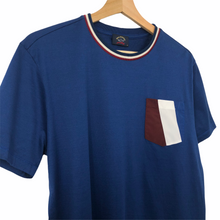 Load image into Gallery viewer, Paul and Shark Blue Short Sleeved Pocket Logo T-Shirt - Medium (M) PTP 19.75&quot;
