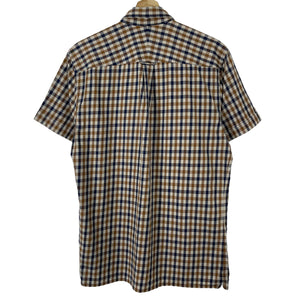 Aquascutum House Check Short Sleeved Shirt - Large (L) PTP 21.5"