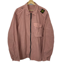 Load image into Gallery viewer, Stone Island Salmon Pink Full Zip Pocket Overshirt - Double Extra Large (XXL) PTP 26.25&quot;
