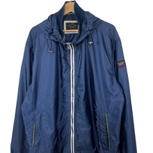 Load image into Gallery viewer, Paul and Shark Navy Blue Hooded Logo Jacket - Triple Extra Large (XXXL) PTP 27&quot;
