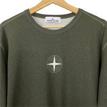 Load image into Gallery viewer, Stone Island Olive Short Sleeved Logo T-Shirt - Large (L) PTP 22.5&quot;
