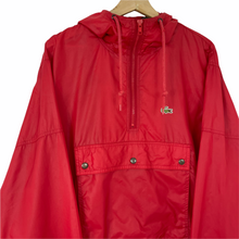 Load image into Gallery viewer, Vintage Red Lacoste Izod Half Zip Cagoule - Medium (M) PTP 24&quot;
