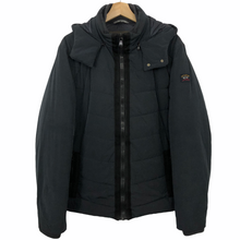 Load image into Gallery viewer, Paul and Shark Navy Padded Puffer Hooded Jacket - Medium (M) PTP 24&quot;
