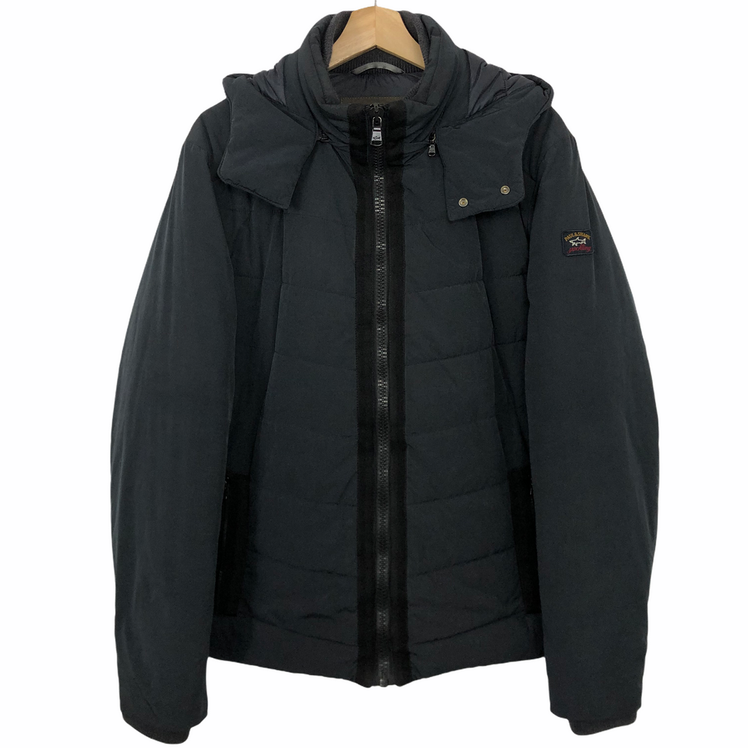 Paul and Shark Navy Padded Puffer Hooded Jacket - Medium (M) PTP 24