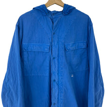 Load image into Gallery viewer, C.P Company Blue Goggle Hooded Overshirt - Triple Extra Large (XXXL) PTP 26&quot;
