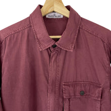 Load image into Gallery viewer, Stone Island Burgundy Pocket Overshirt - Extra Large (XL) PTP 23.25&quot;
