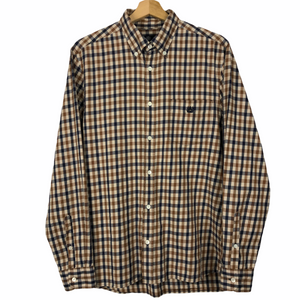 Aquascutum House Check Long Sleeved Shirt - Large (L) PTP 22"