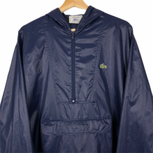 Load image into Gallery viewer, Vintage Dark Navy Lacoste Izod Half Zip Cagoule - Extra Large (XL) PTP 26&quot;
