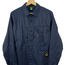 Load image into Gallery viewer, Ma.Strum Navy Blue Button Up Multi Pocket Overshirt - Medium (M) PTP 21.5&quot;
