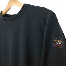 Load image into Gallery viewer, Paul and Shark Black Crew Neck Logo Sweater - Medium (M) PTP 21&quot;
