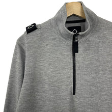 Load image into Gallery viewer, Ma.Strum Grey Half Zip Pullover Sweater - Medium (M) PTP 21&quot;
