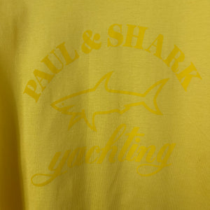 Paul and Shark Yellow Short Sleeved Logo T-Shirt - Extra Large (XL) PTP 24.25"