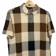 Load image into Gallery viewer, Aquascutum Block Check Short Sleeved Polo - Medium (M) PTP 20.25&quot;
