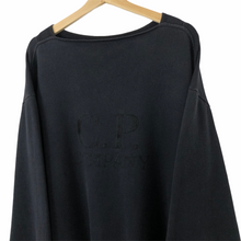 Load image into Gallery viewer, Vintage C.P Company Ideas From Massimo Osti Boat Neck Logo Sweater - 4 PTP 26.5&quot;
