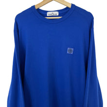 Load image into Gallery viewer, Stone Island Blue Crew Neck Logo Sweater - Extra Large (XL) PTP 23.5&quot;
