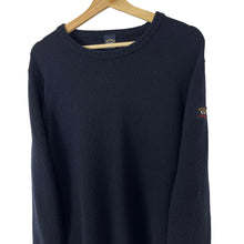 Load image into Gallery viewer, Paul and Shark Navy Crew Neck Wool Sweater - Large (L) PTP 22.5&quot;
