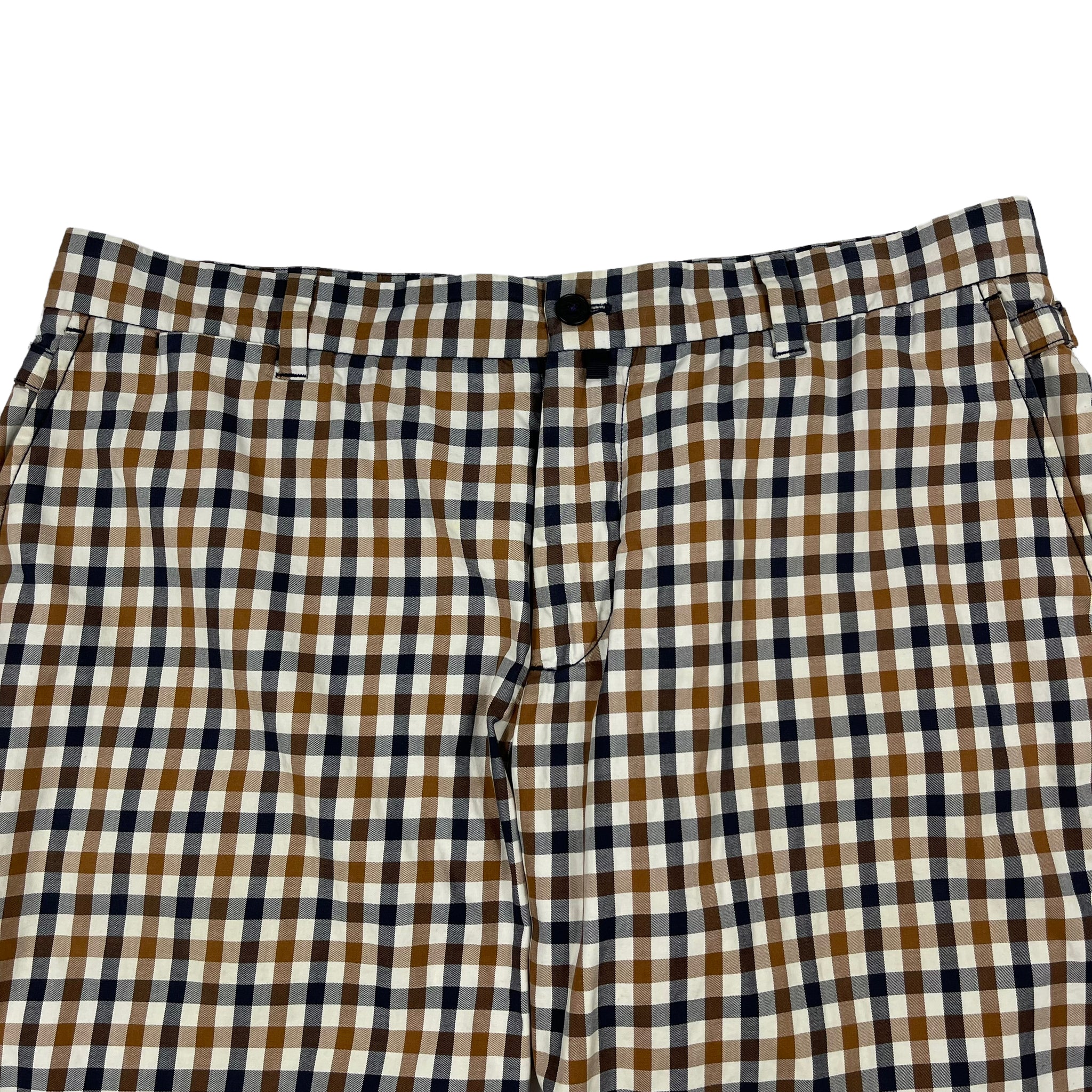 Aquascutum House Club Check Vicuna Shorts W 36