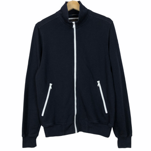 Paul and Shark Navy Zip Up Track Top - Medium (M) PTP 20.25"