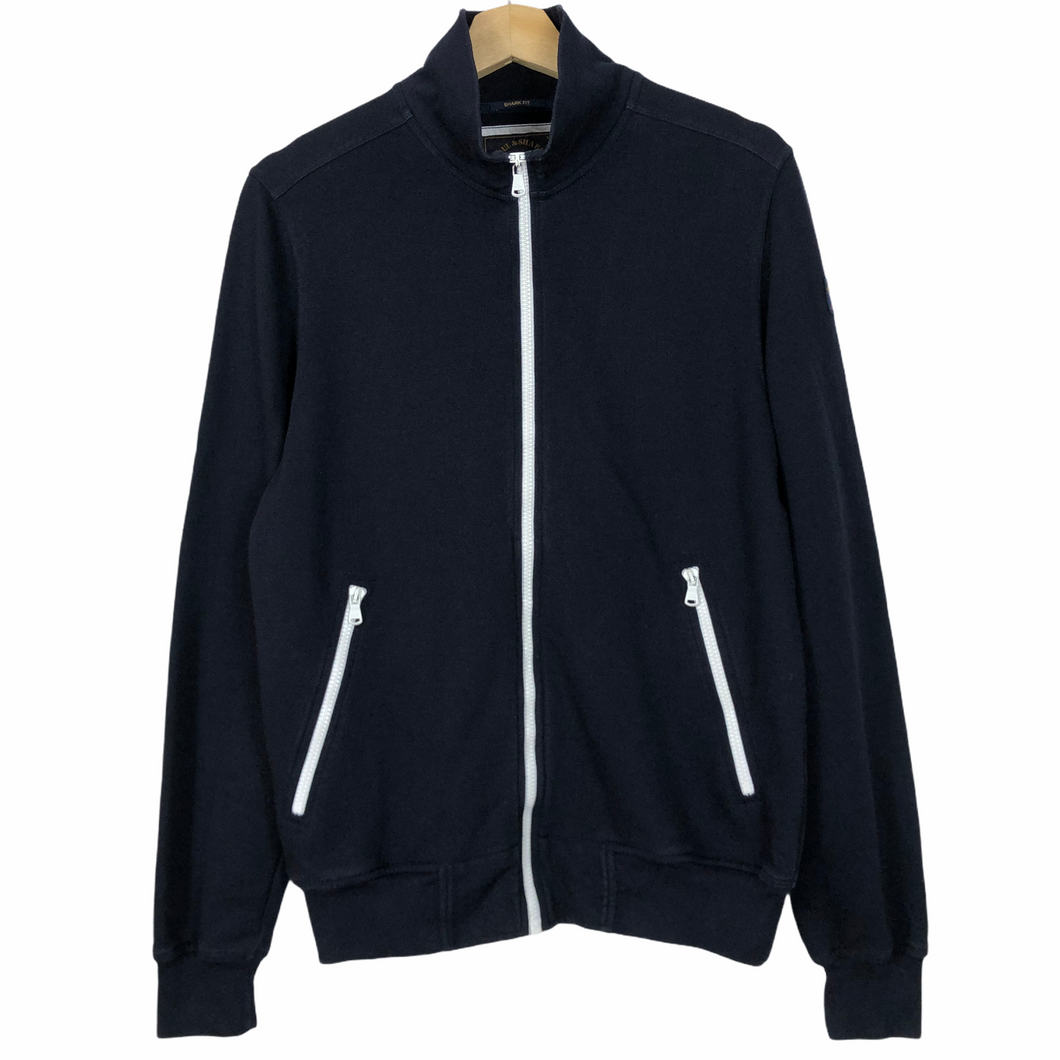 Paul and Shark Navy Zip Up Track Top - Medium (M) PTP 20.25