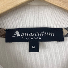 Load image into Gallery viewer, Aquascutum White Short Sleeved Logo Polo - Medium (M) PTP 20&quot;
