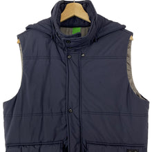 Load image into Gallery viewer, Ma.Strum Navy Hooded Harrier Field Gilet Body Warmer - Medium (M) PTP 22.5&quot;
