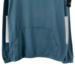 Stone Island Blue Reflective Crew Neck Sweater - Double Extra Large (XXL) PTP 25.75"