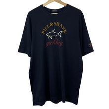 Load image into Gallery viewer, Paul and Shark Navy Short Sleeved Logo T-Shirt - Extra Large (XL) PTP 23.5&quot;
