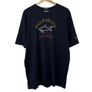 Paul and Shark Navy Short Sleeved Logo T-Shirt - Extra Large (XL) PTP 23.5"