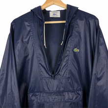 Load image into Gallery viewer, Vintage Dark Navy Lacoste Izod Half Zip Cagoule - Extra Large (XL) PTP 26&quot;
