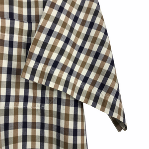 Aquascutum House Check Short Sleeved Shirt - Medium (M) PTP 23"