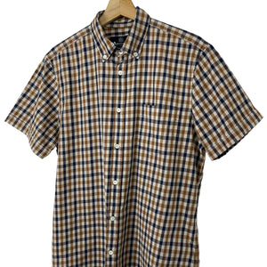 Aquascutum House Check Short Sleeved Shirt - Large (L) PTP 21.5"