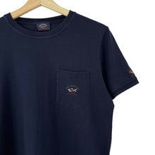 Load image into Gallery viewer, Paul and Shark Navy Short Sleeved Pocket Logo T-Shirt - Medium (M) PTP 19.5&quot;
