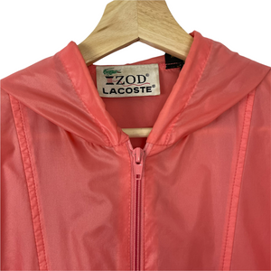 Vintage Pink Lacoste Izod Half Zip Cagoule - Medium (M) PTP 23.5"