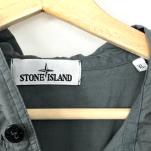 Load image into Gallery viewer, Stone Island Grey Button Up Hooded Overshirt - Extra Large (XL) PTP 23&quot;
