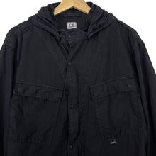 Load image into Gallery viewer, C.P Company Dk Navy Goggle Hooded Overshirt - Double Extra Large (XXL) PTP 23.5&quot;
