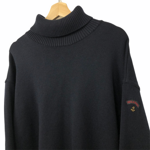 Vintage Paul and Shark Navy Bretagne Roll Neck - Extra Large (XL) PTP 25.5"