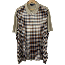 Load image into Gallery viewer, Aquascutum Beige / House Check Short Sleeved Polo - Triple Extra Large (XXXL) PTP 25.25&quot;
