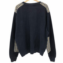 Load image into Gallery viewer, Aquascutum Navy / Check Crew Neck Sweater - Double Extra Large (XXL) PTP 25.75&quot;
